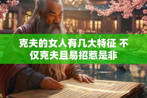 克夫的女人有几大特征 不仅克夫且易招惹是非