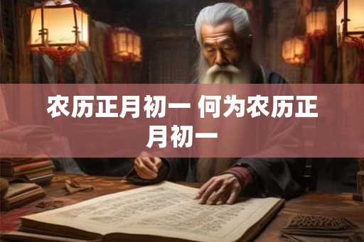农历正月初一 何为农历正月初一