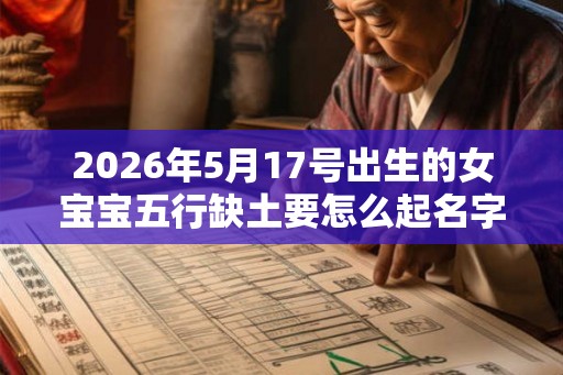 2026年5月17号出生的女宝宝五行缺土要怎么起名字