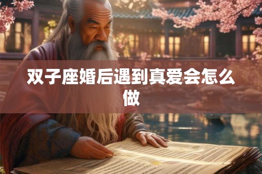 双子座婚后遇到真爱会怎么做
