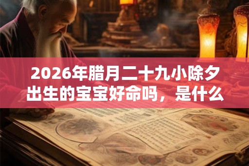 2026年腊月二十九小除夕出生的宝宝好命吗，是什么命？