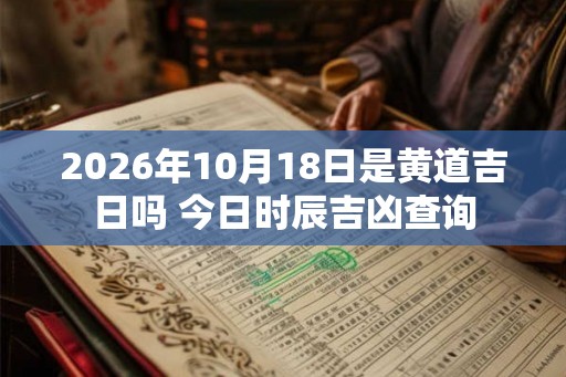 2026年10月18日是黄道吉日吗 今日时辰吉凶查询