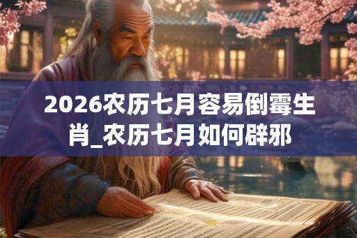 2026农历七月容易倒霉生肖_农历七月如何辟邪 2026农历七月容易倒霉生肖_农历七月如何辟邪