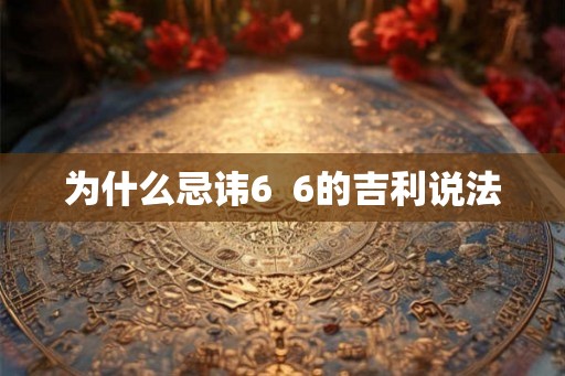为什么忌讳6  6的吉利说法
