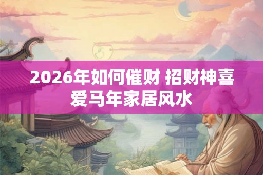 2026年如何催财 招财神喜爱马年家居风水 2026年如何催财 招财神喜爱马年家居风水