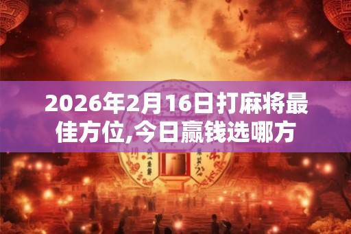 2026年2月16日打麻将最佳方位,今日赢钱选哪方
