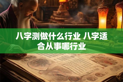 八字测做什么行业 八字适合从事哪行业