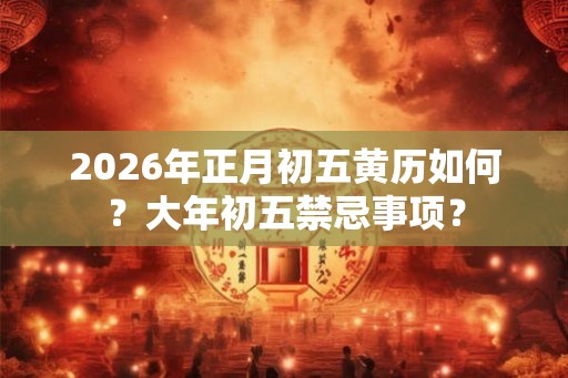 2026年正月初五黄历如何?大年初五禁忌事项? 2026年正月初五黄历如何?大年初五禁忌事项?