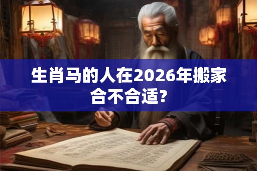 生肖马的人在2026年搬家合不合适？