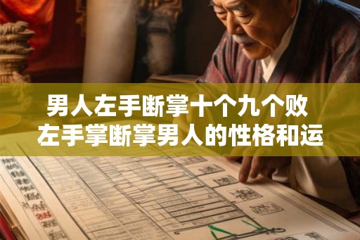 男人左手断掌十个九个败 左手掌断掌男人的性格和运势