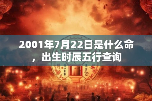 2001年7月22日是什么命,出生时辰五行查询 2001年7月22日是什么命,出生时辰五行查询