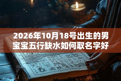 2026年10月18号出生的男宝宝五行缺水如何取名字好
