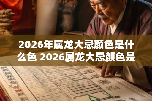 2026年属龙大忌颜色是什么色 2026属龙大忌颜色是什么
