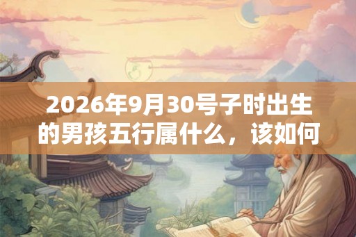 2026年9月30号子时出生的男孩五行属什么，该如何起名