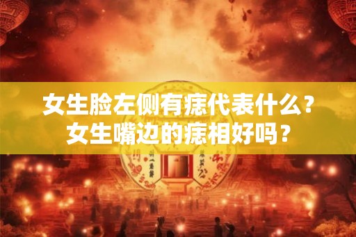 女生脸左侧有痣代表什么？女生嘴边的痣相好吗？