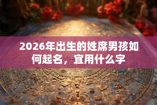 2026年出生的姓席男孩如何起名，宜用什么字