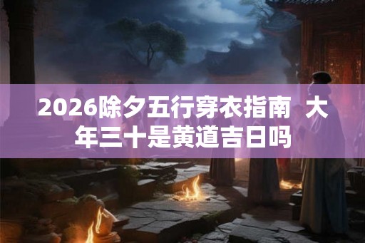 2026除夕五行穿衣指南  大年三十是黄道吉日吗