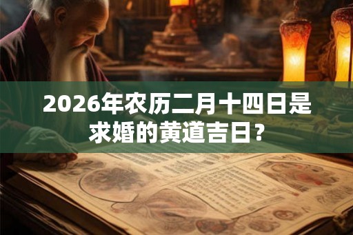 2026年农历二月十四日是求婚的黄道吉日？