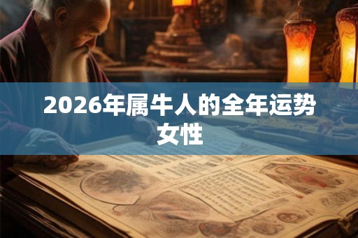 2026年属牛人的全年运势女性