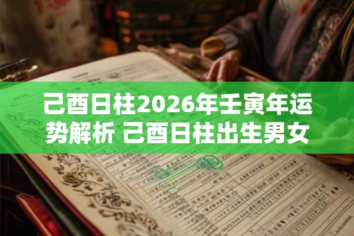 己酉日柱2026年壬寅年运势解析 己酉日柱出生男女八字命运