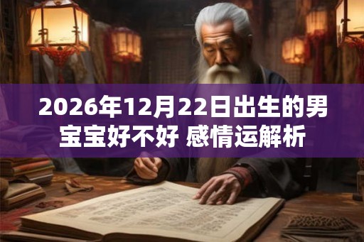 2026年12月22日出生的男宝宝好不好 感情运解析 2026年12月22日出生的男宝宝好不好 感情运解析