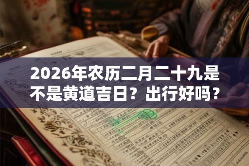 2026年农历二月二十九是不是黄道吉日？出行好吗？