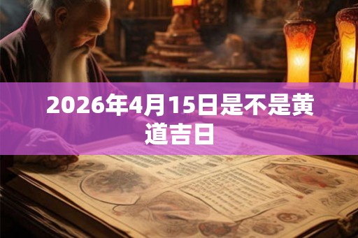 2026年4月15日是不是黄道吉日