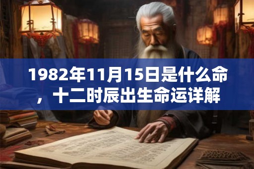 1982年11月15日是什么命，十二时辰出生命运详解