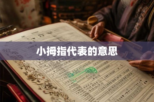 小拇指代表的意思