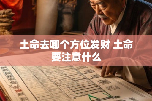 土命去哪个方位发财 土命要注意什么
