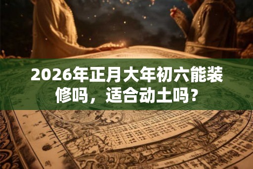 2026年正月大年初六能装修吗，适合动土吗？