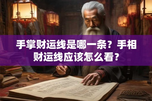 手掌财运线是哪一条？手相财运线应该怎么看？