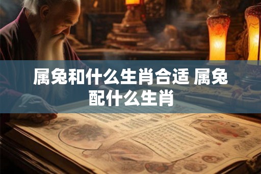 属兔和什么生肖合适 属兔配什么生肖