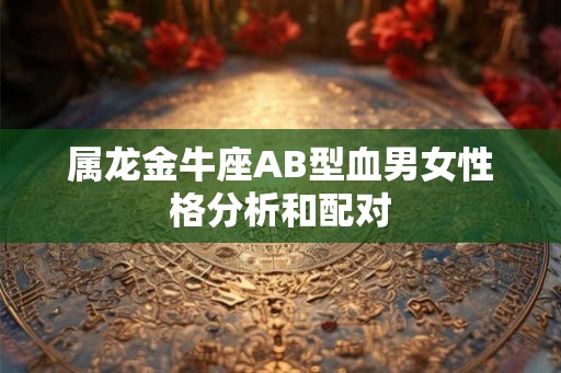 属龙金牛座AB型血男女性格分析和配对