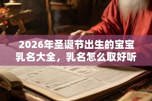 2026年圣诞节出生的宝宝乳名大全，乳名怎么取好听？