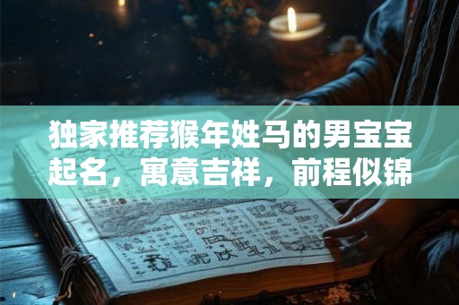 独家推荐猴年姓马的男宝宝起名，寓意吉祥，前程似锦！