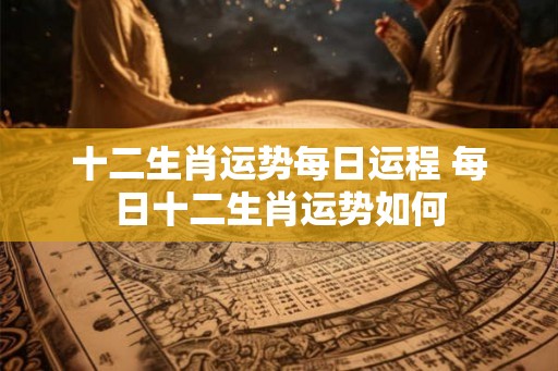 十二生肖运势每日运程 每日十二生肖运势如何