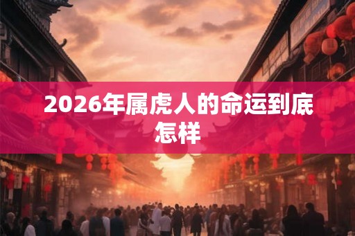 2026年属虎人的命运到底怎样