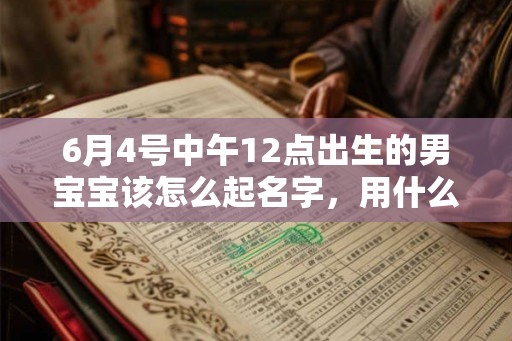 6月4号中午12点出生的男宝宝该怎么起名字，用什么字好
