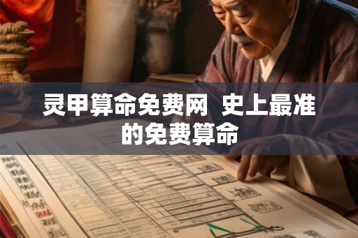 灵甲算命免费网  史上最准的免费算命