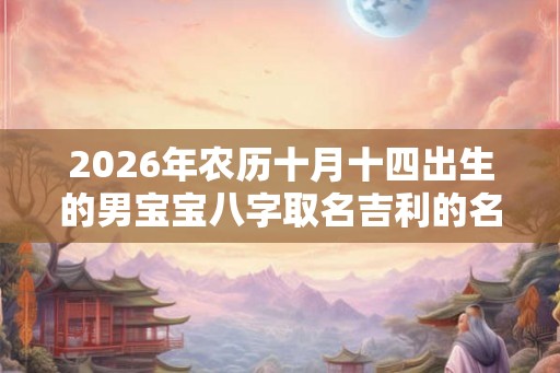 2026年农历十月十四出生的男宝宝八字取名吉利的名字