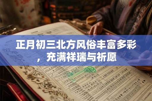 正月初三北方风俗丰富多彩，充满祥瑞与祈愿