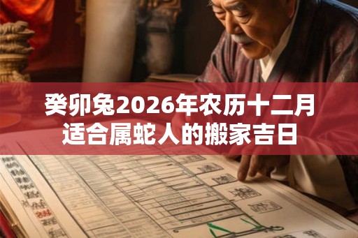 癸卯兔2026年农历十二月适合属蛇人的搬家吉日 癸卯兔2026年农历十二月适合属蛇人的搬家吉日