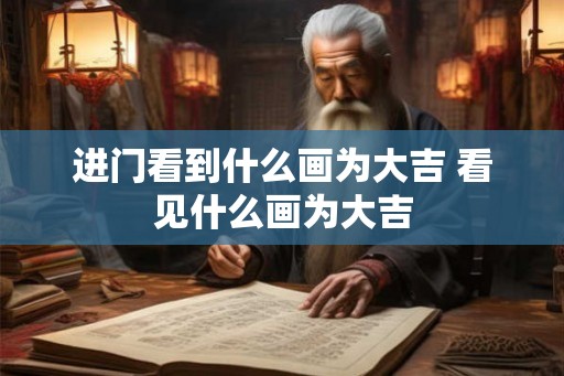 进门看到什么画为大吉 看见什么画为大吉