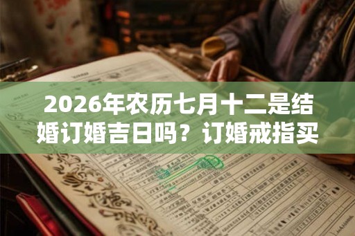 2026年农历七月十二是结婚订婚吉日吗？订婚戒指买一对还是一个