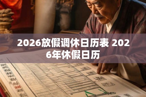 2026放假调休日历表 2026年休假日历