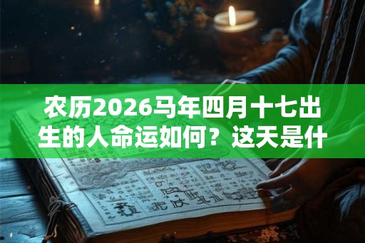 农历2026马年四月十七出生的人命运如何？这天是什么星座？