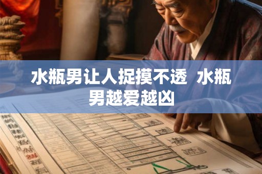 水瓶男让人捉摸不透  水瓶男越爱越凶