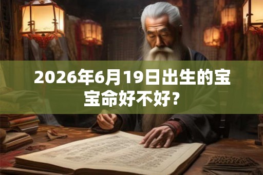 2026年6月19日出生的宝宝命好不好？