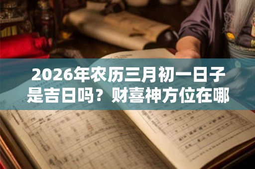 2026年农历三月初一日子是吉日吗？财喜神方位在哪？